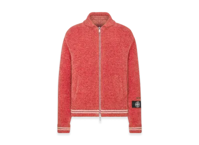 Dior x Stone Island Wool-Blend Knit Blouson Jacket "Red"