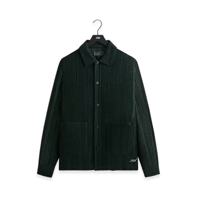 Kith Ladder Lace Long Sleeve Boxy Collared Overshirt "Stadium"