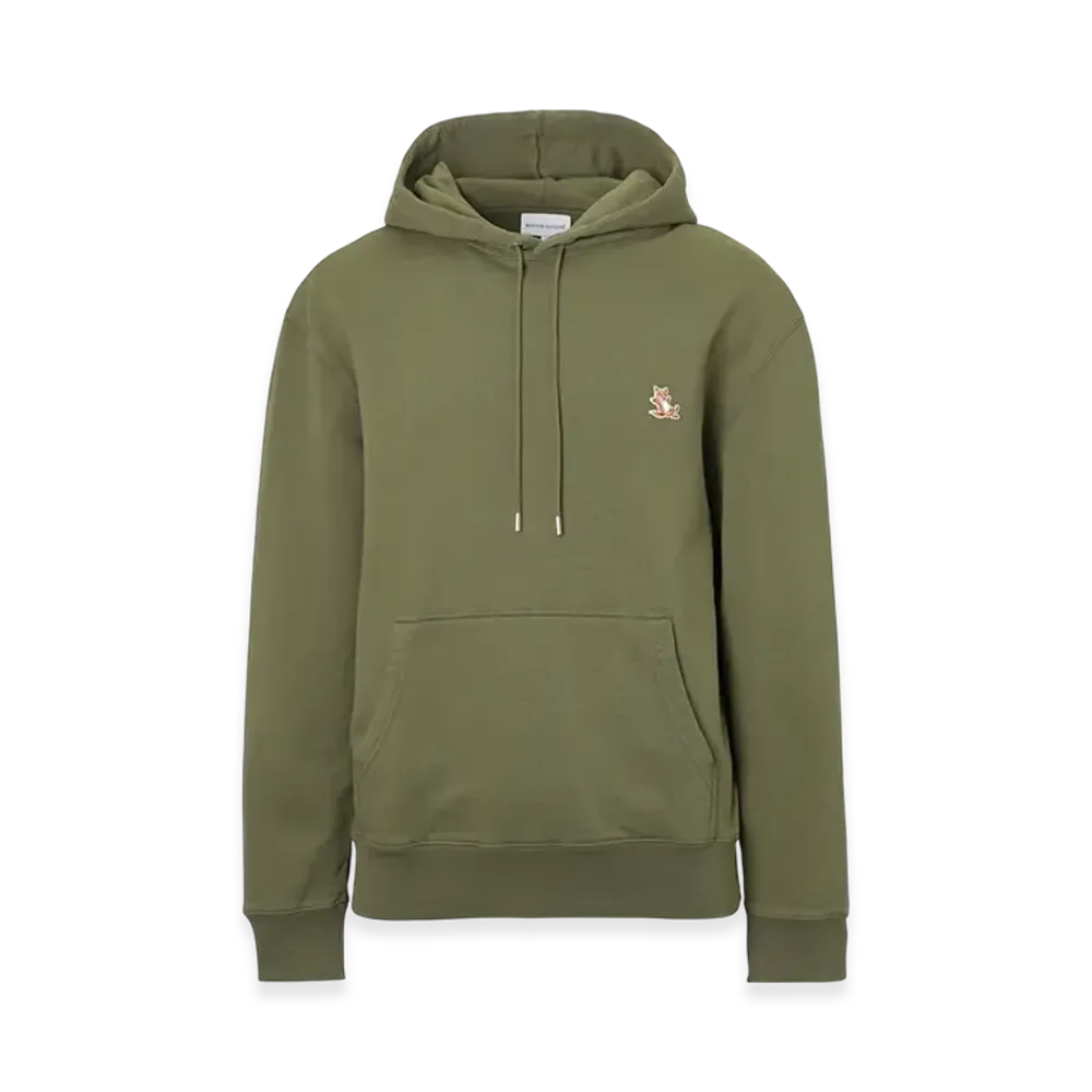 Maison Kitsune Chillax Patch Regular Hoodie "Military Green"