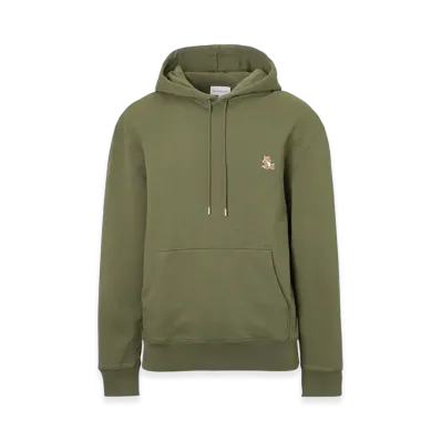 Maison Kitsune Chillax Patch Regular Hoodie "Military Green"