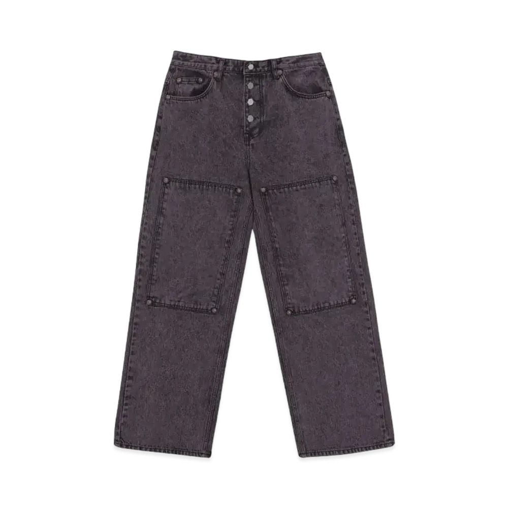 THUG CLUB Double Knee Laser Denim Pants "Purple"