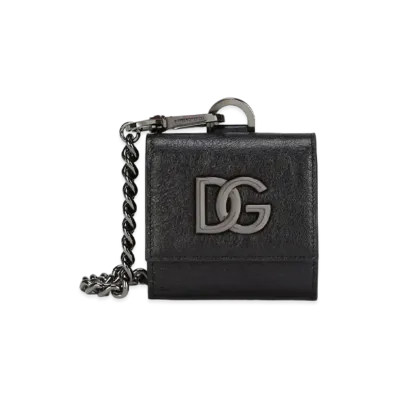 Dolce&Gabbana Crossbody Card Holder Matnappa Leather DG Overlapping Logo "Multicolor"