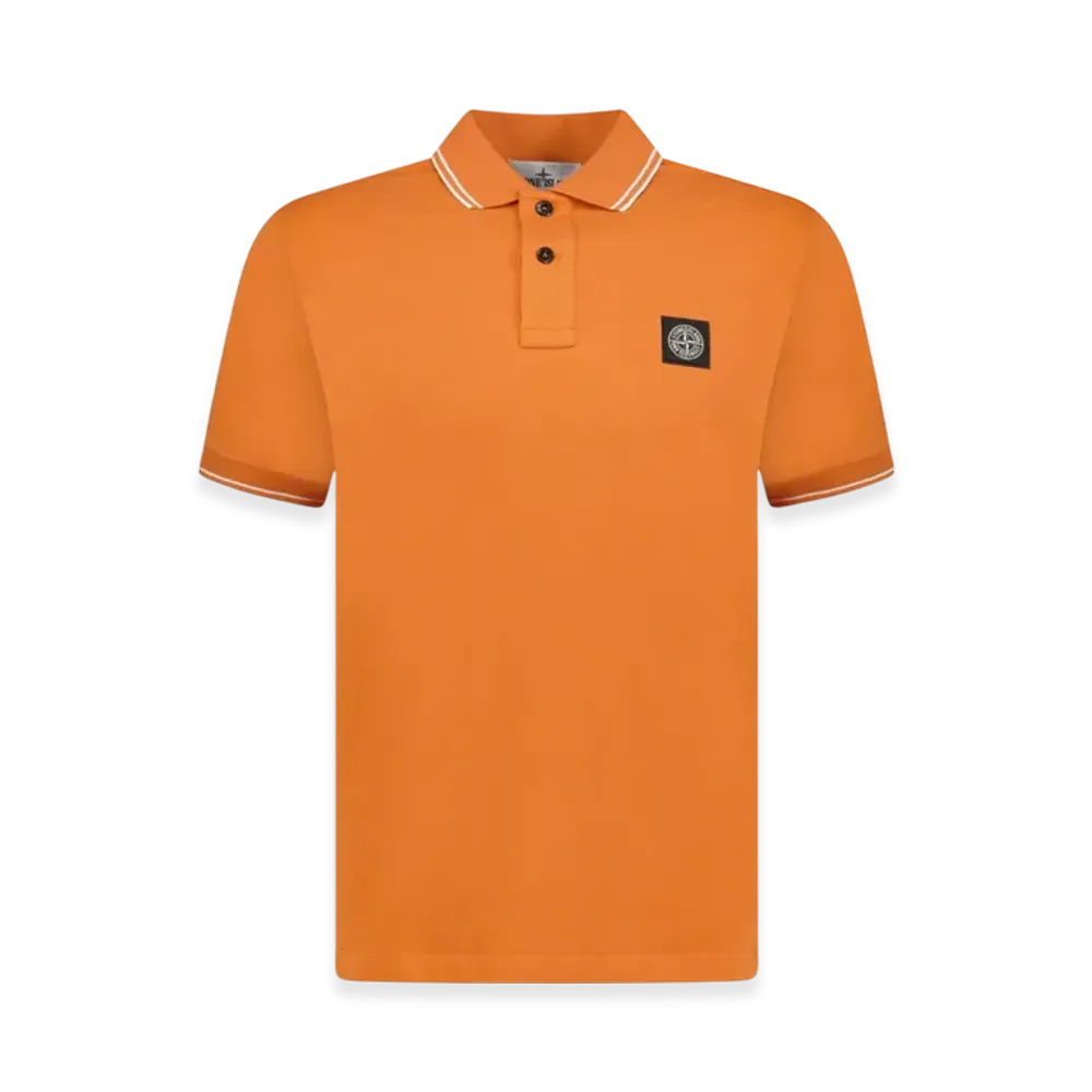 Stone Island 2SC18 Stretch Cotton Pique Short Sleeve Polo Shirt- 23SS "Sienna Brown"
