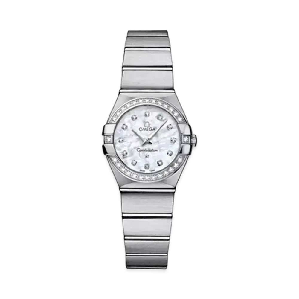 OMEGA Constellation Bezel Diamonds 24MM "Stainless Steel/White" 123.15.24.60.55.001
