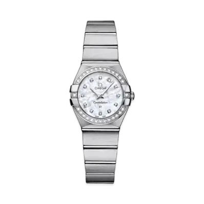 OMEGA Constellation Bezel Diamonds 24MM "Stainless Steel/White" 123.15.24.60.55.001