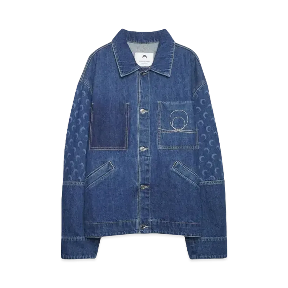 Marine serre DEADSTOCK DENIM BOXY JACKET "BLUE"