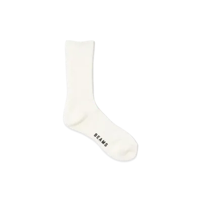 BEAMS Pile Tapered Crew Socks "OffWhite"