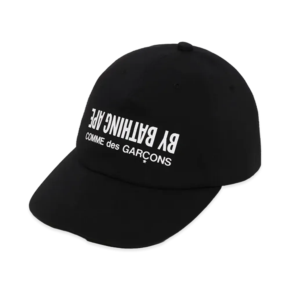 A BATHING APE x COMME des GARCONS Panel Cap "Black"