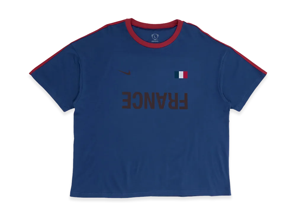 Travis Scott Cactus Jack x Nike France Total 90 Tee "Navy"