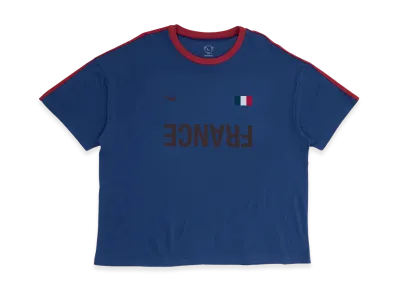 Travis Scott Cactus Jack x Nike France Total 90 Tee "Navy"