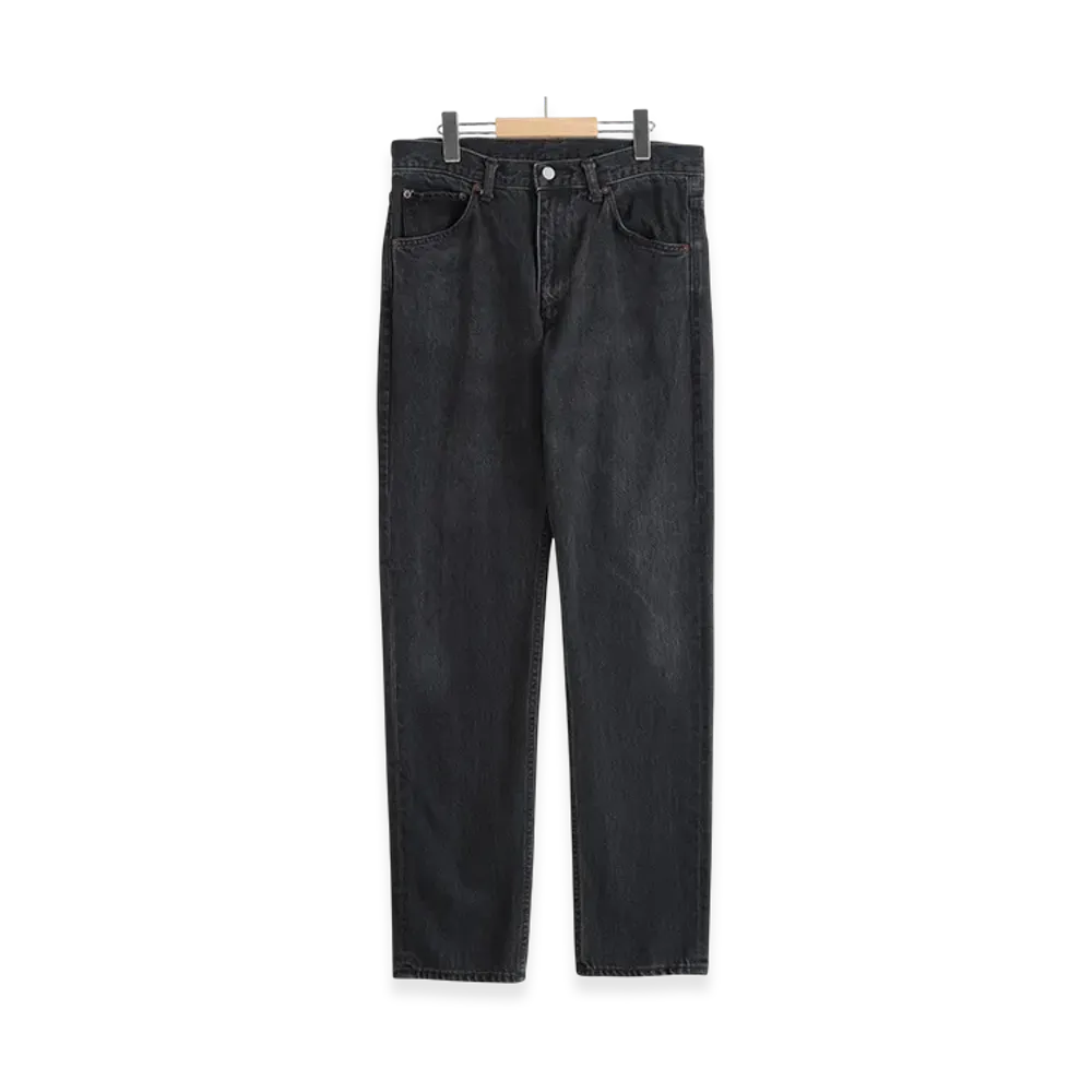 COMOLI Denim 5-Pocket Pants "Fade Black"