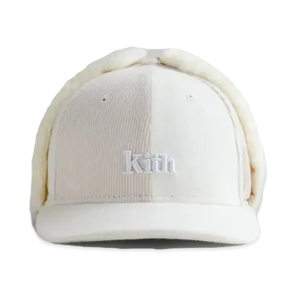 Kith x New Era Serif Ear Flap Fitted Cap "Sandrift"