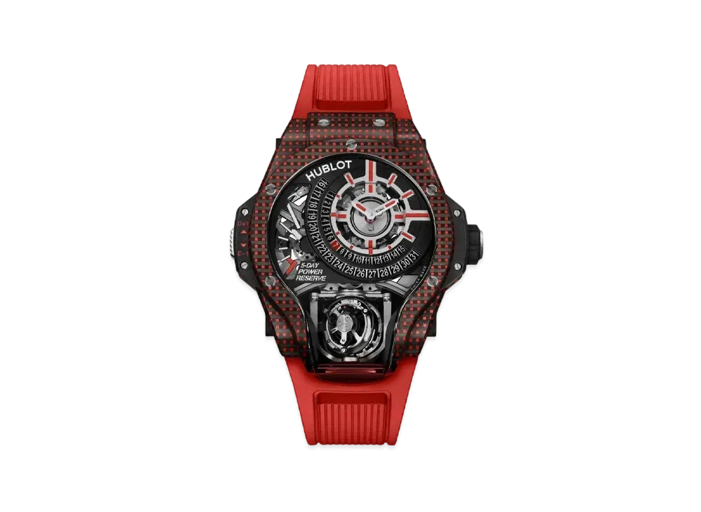 HUBLOT MP MP-09 Tourbillon Bi-Axis Red 3D Carbon 49mm