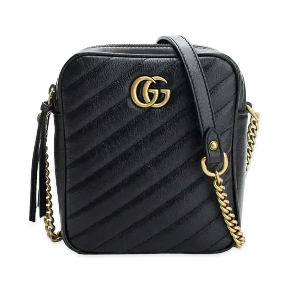 GUCCI GG Marmont  Mini Shoulder bag "Black"