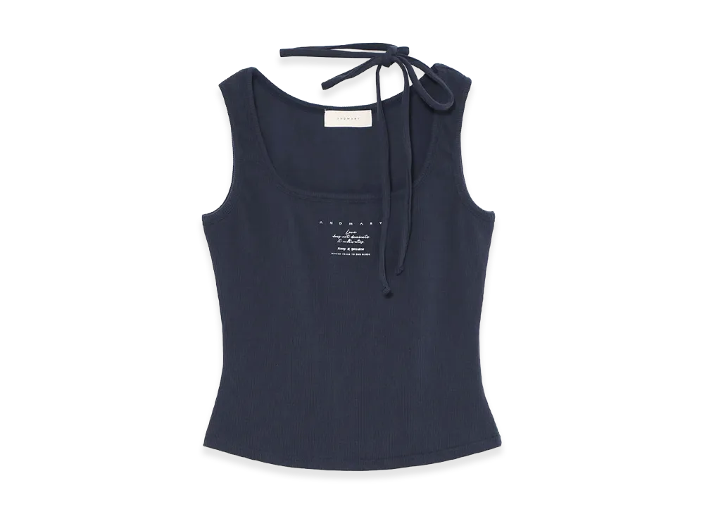 ANDMARY Women's Message Tank Top "Navy"