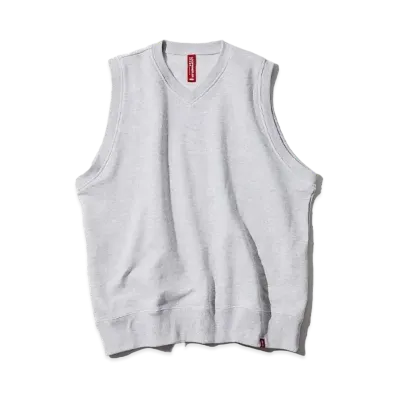 LOOPWHEELER x BEAMS JAPAN YUKI COLLECTION VOL.2 V Neck Vest "Ash Gray"