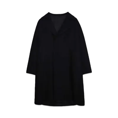 LAD MUSICIAN WOOL FLANNEL LONG RIDERS COAT "BLACK"