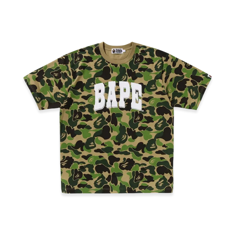 A BATHING APE ABC Camo Relaxed Fit Bape Logo Tee "Green"