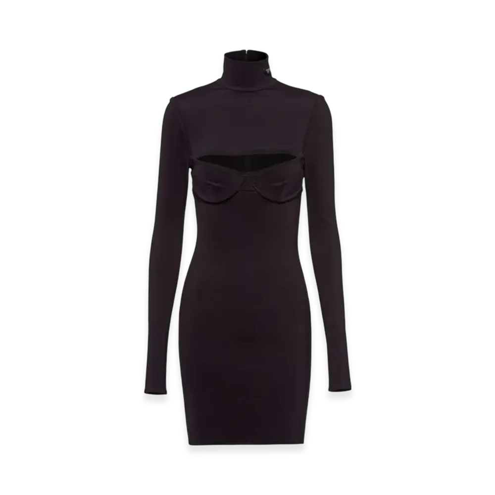 PRADA Women's Stretch Jersey Dress "Black"
