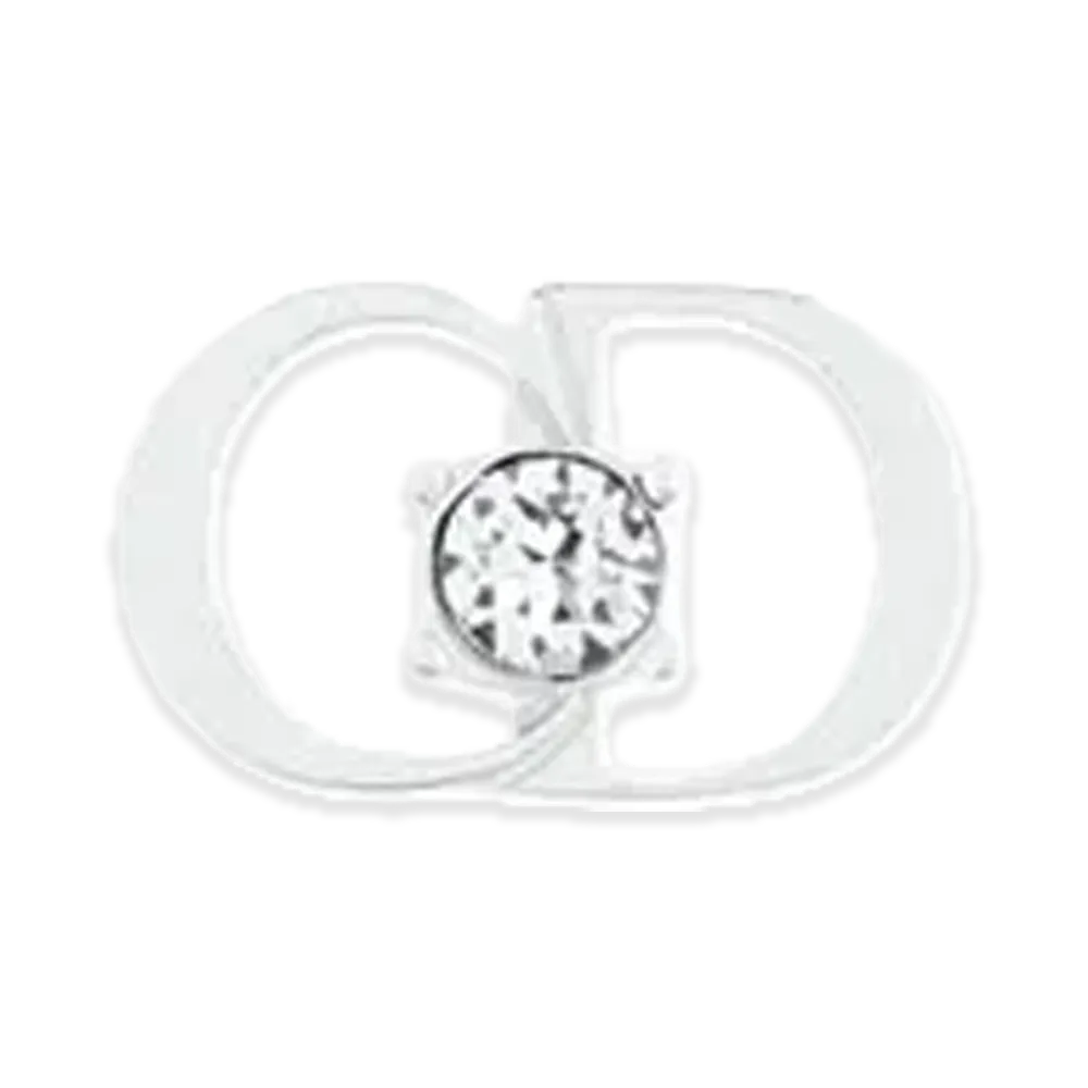 Dior CD ICON Earrings "Silver and Crystal"