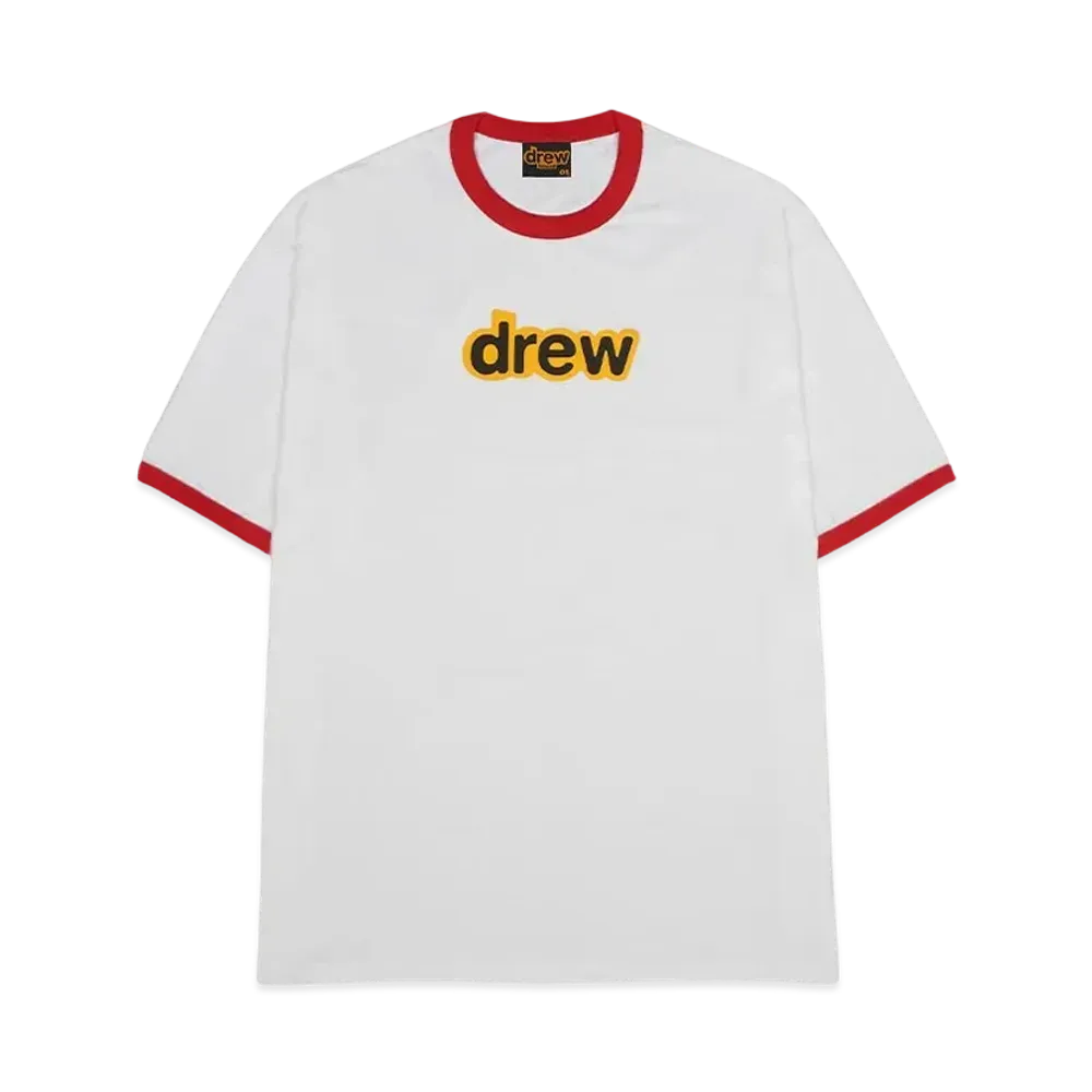 drew house oversized secret ss ringer tee "White"