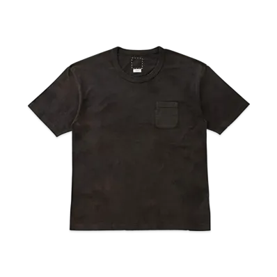 visvim JUMBO TEE S/S (UNEVEN DYE) "Black"