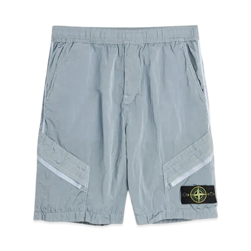 Stone Island L1719 Nylon Metal in Econyl Regenerated Nylon Comfort Fit Bermuda Shorts - 24SS "Sky Blue"