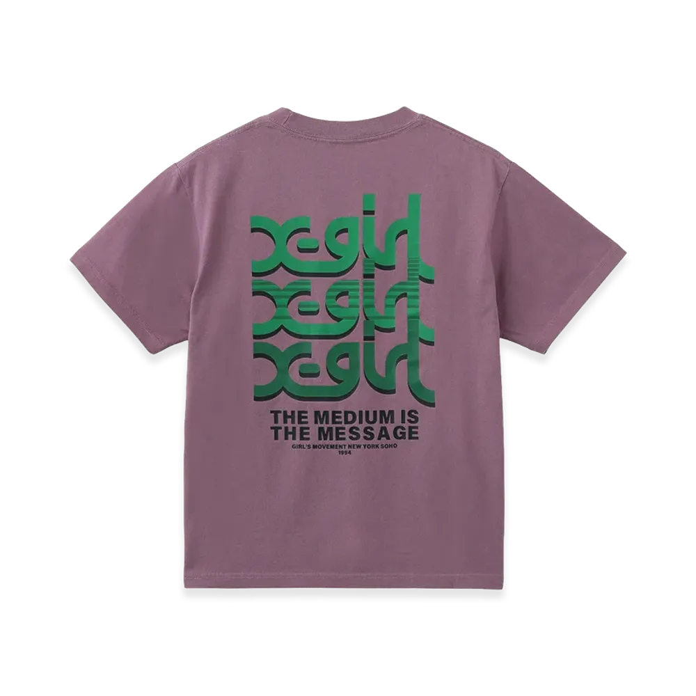 X-Girl Women's Triple Logo S/S Tee "Purple"