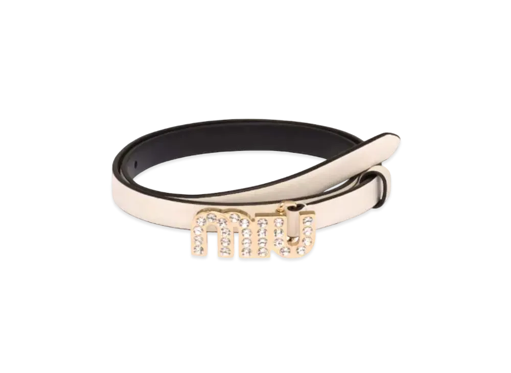 MIU MIU City Curf Belt "White"