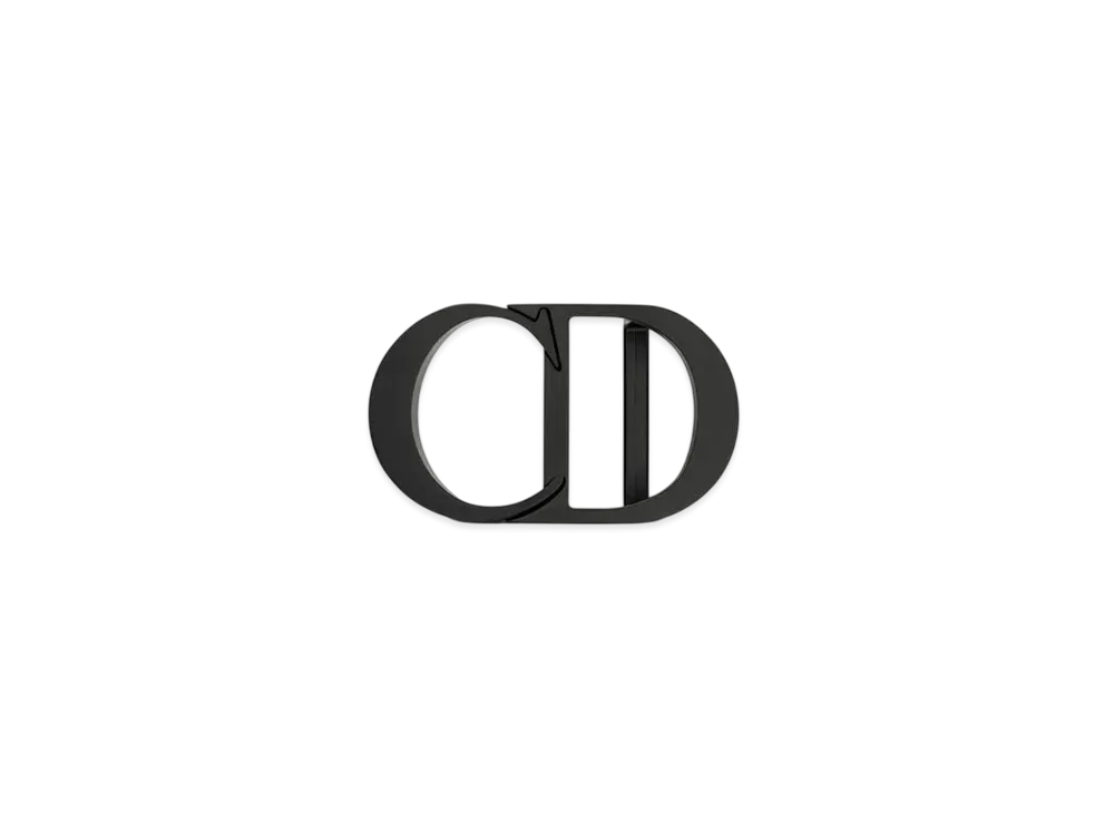 Dior CD Icon Belt Buckle Matte Lacquer-Finish Brass 35MM "Black"