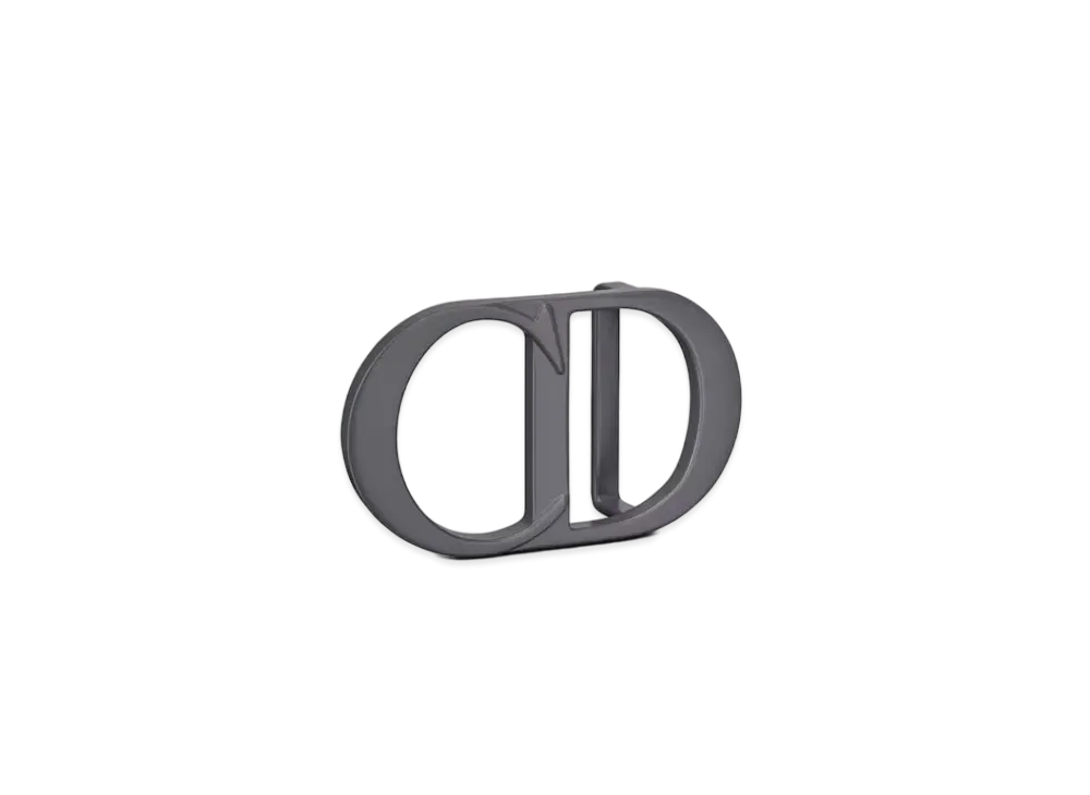 Dior CD Icon Belt Buckle Matte Lacquer-Finish Brass 35 MM "Deep Gray"