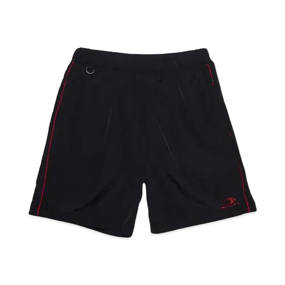 9090 Tech Zip Nylon Half Pants "BLACK"