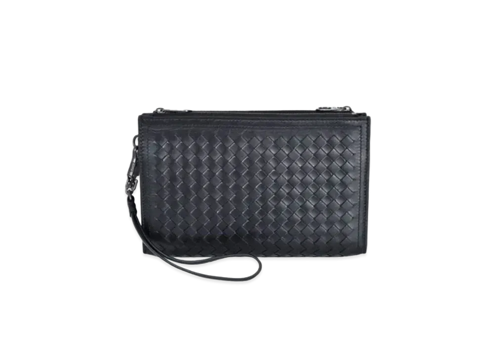 Bottega Veneta Lambskin Clutch Bag "Black"
