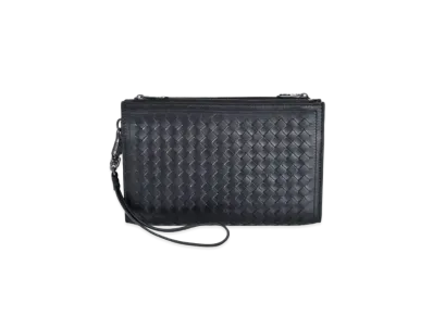 Bottega Veneta Lambskin Clutch Bag "Black"