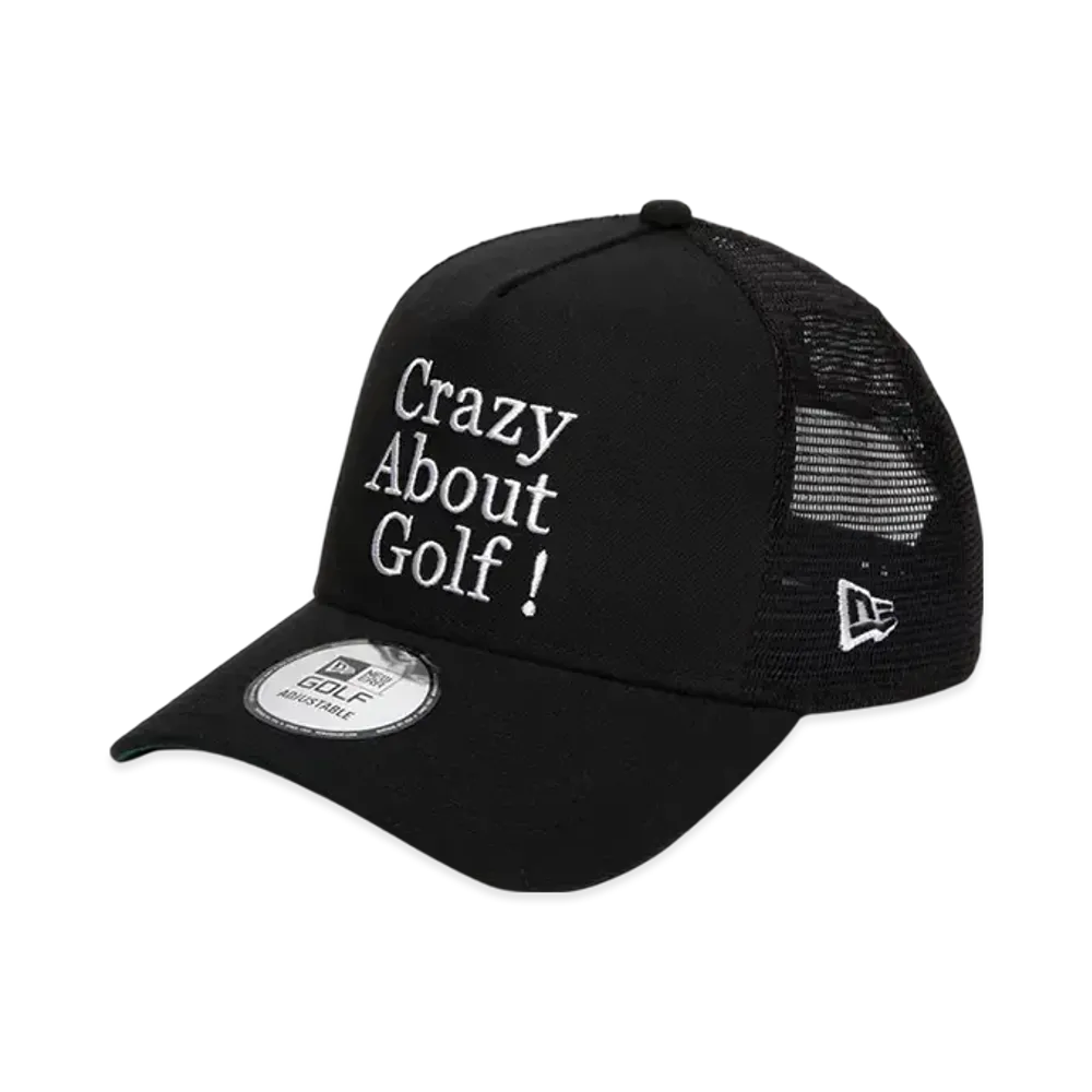 NEW ERA Golf 9Forty A-Frame Tracker Crazy About Golf "Black"