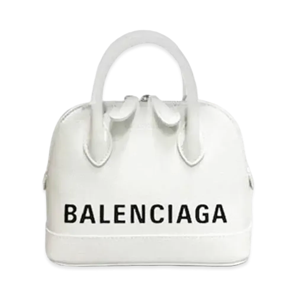 BALENCIAGA Women's Ville XXS Top Handle Bag "White/Black"
