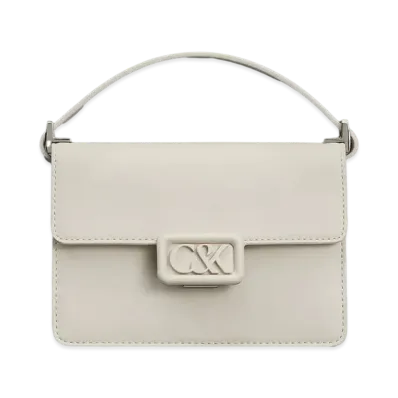CHARLES & KEITH L'INITIAL Leather Boxy Bag "White"