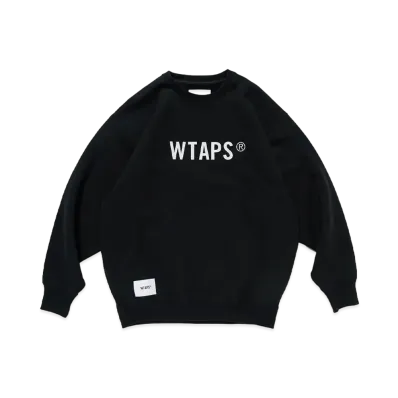 WTAPS Sign / Sweater / Cotton. TSSC "Black"