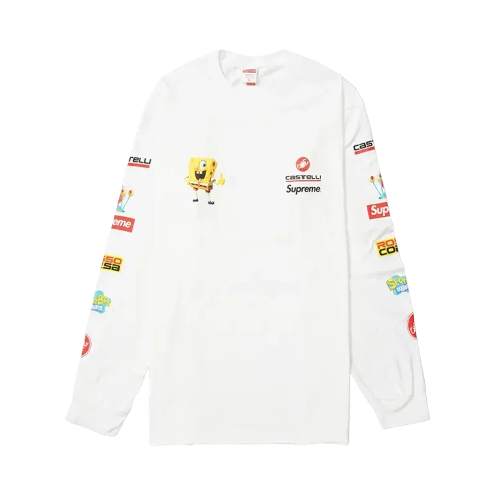 Supreme x SpongeBob Castelli Racing L/S Tee "White"