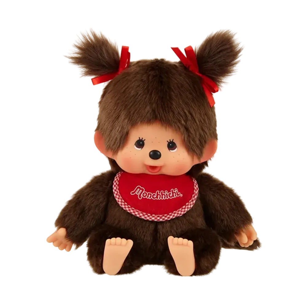 Sekiguchi "Premium Standard" Monchhichi M Brown Girl Sitting