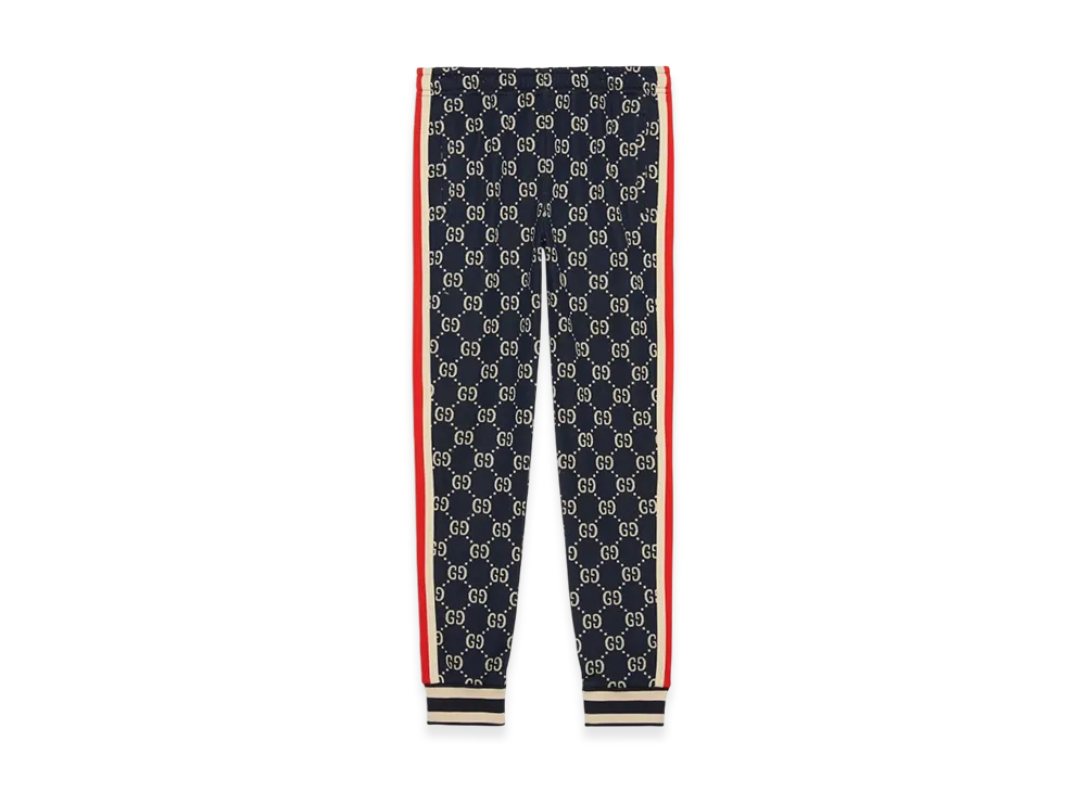 グッチ GG ジャカード ジョギングパンツ "ネイビー" 496920 X9V05 4245