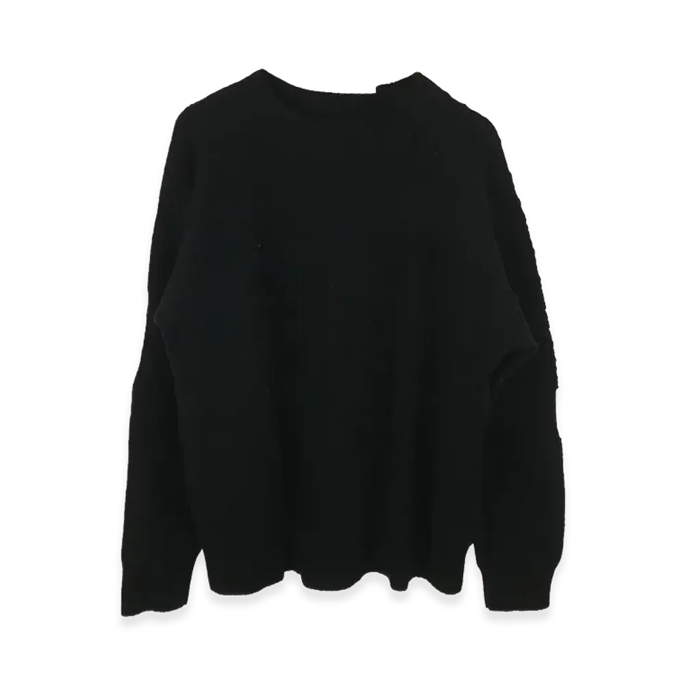 sacai Patch Woork Crew Neck Knit "Black"