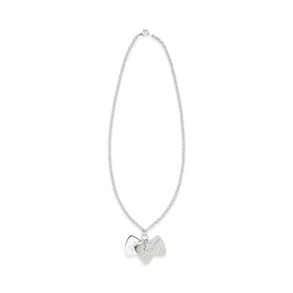 HYSTERIC GLAMOUR Woman On Skull Pick Necklace "Silver"
