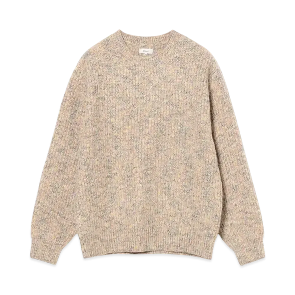 BEAMS 5 Gauge Shaggy Crew Neck Knit "Natural"