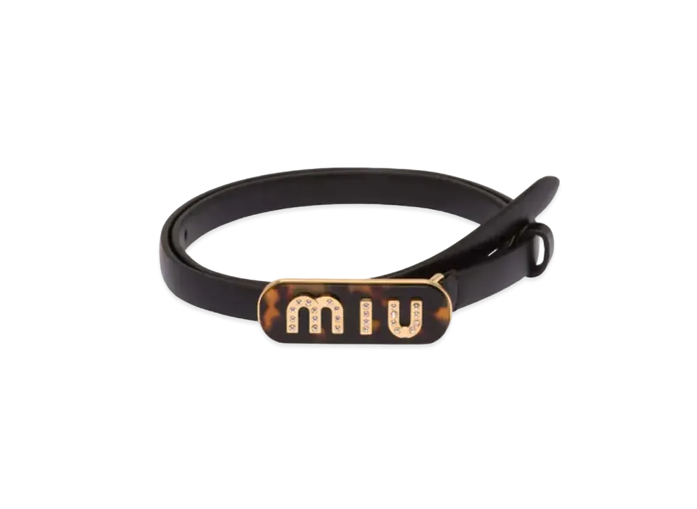 MIU MIU Leather Belt "Black"