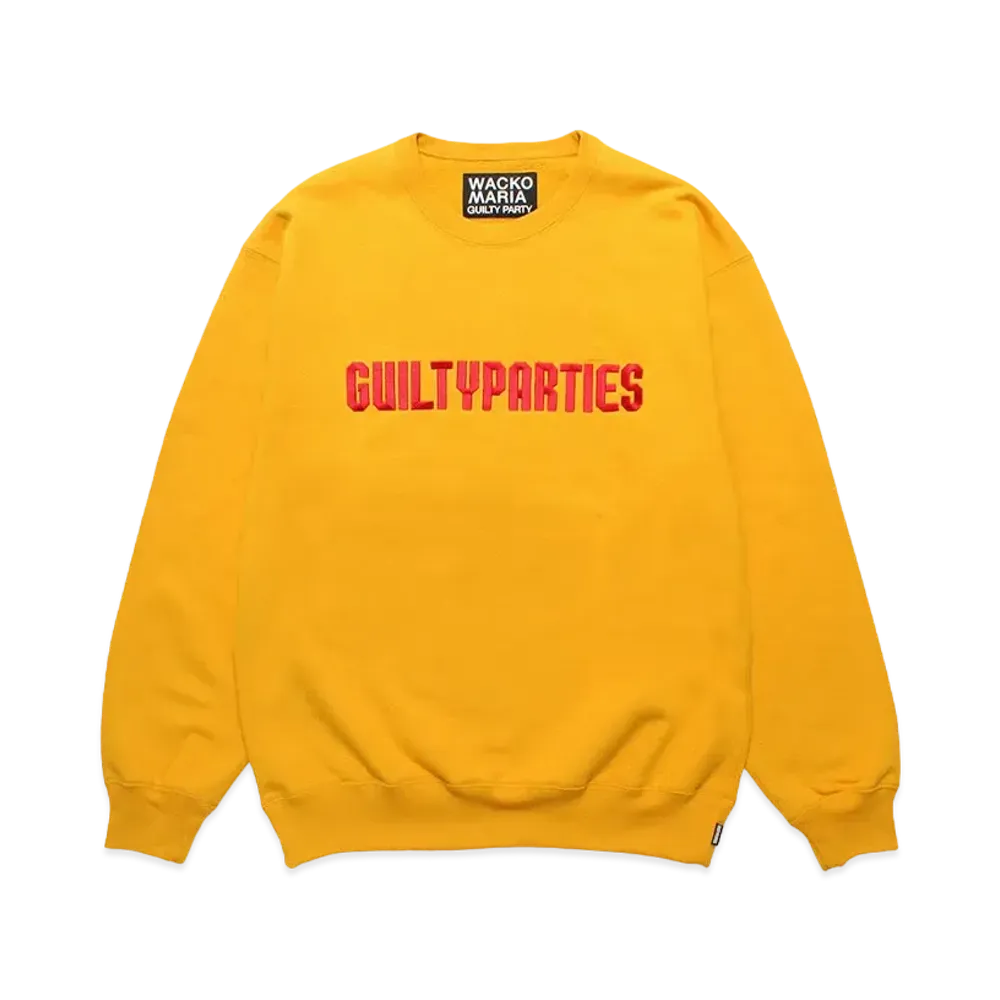 WACKO MARIA Heavy Weight Crew Neck Sweat Shirt "Yellow"