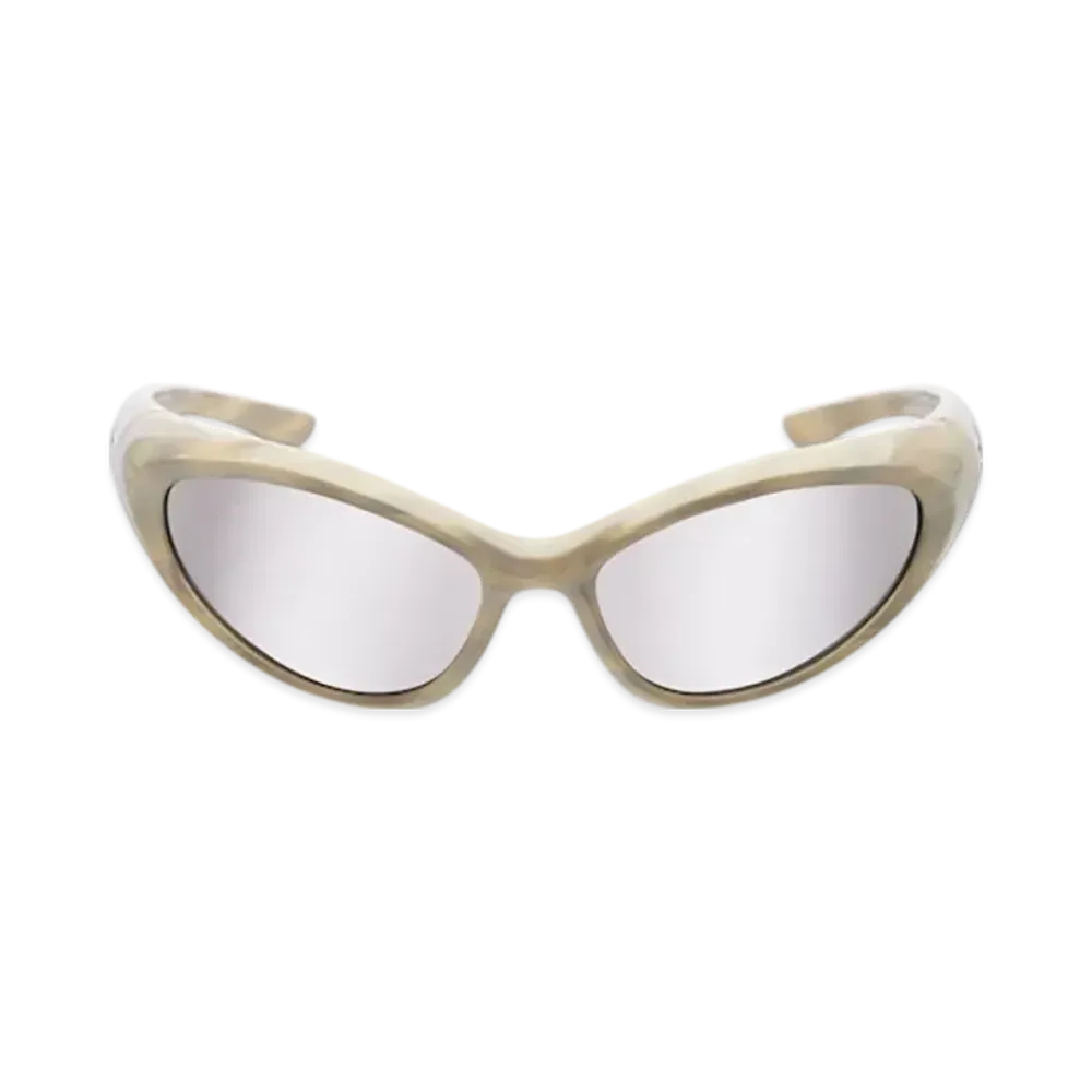 BALENCIAGA Sporty B Round AF Sunglasses "White"
