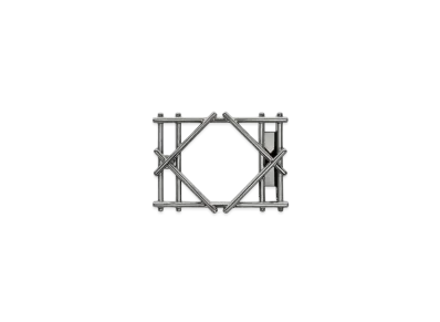 Dior Cannage Belt Buckle Brass 35 MM "Ruthenium"