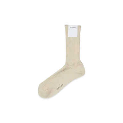 AURALEE Giza High Gauge Socks (Men's) "Beige"