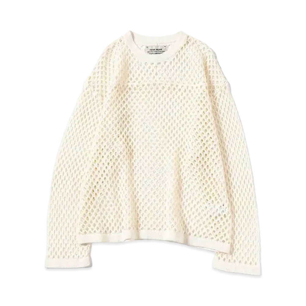BEAMS x FUTURE ARCHIVE Net Knit Long Sleeve "White"